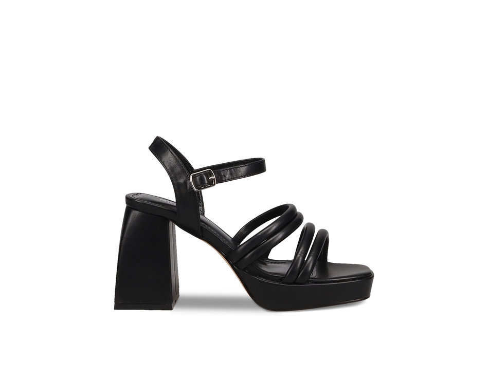 Black block heel sandal