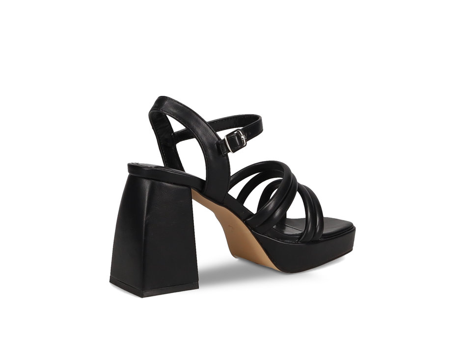 Black block heel sandal