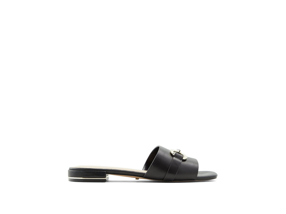 Black leather sandal SEVYFLEX