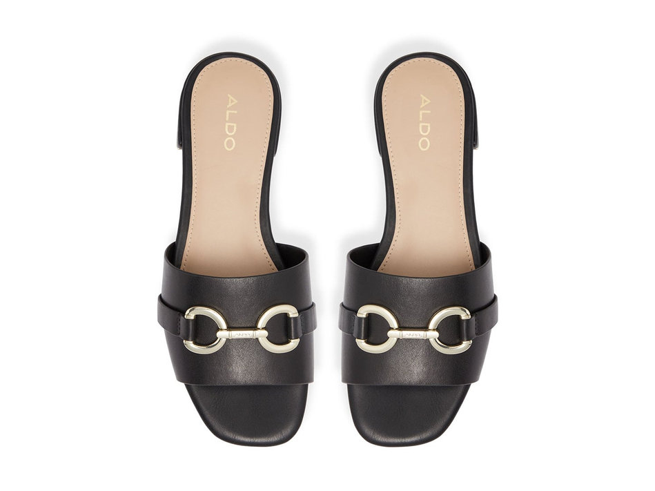 Black leather sandal SEVYFLEX