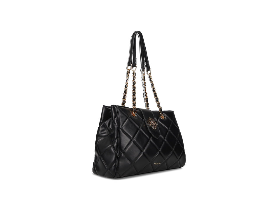 Black quilted shoulder bag