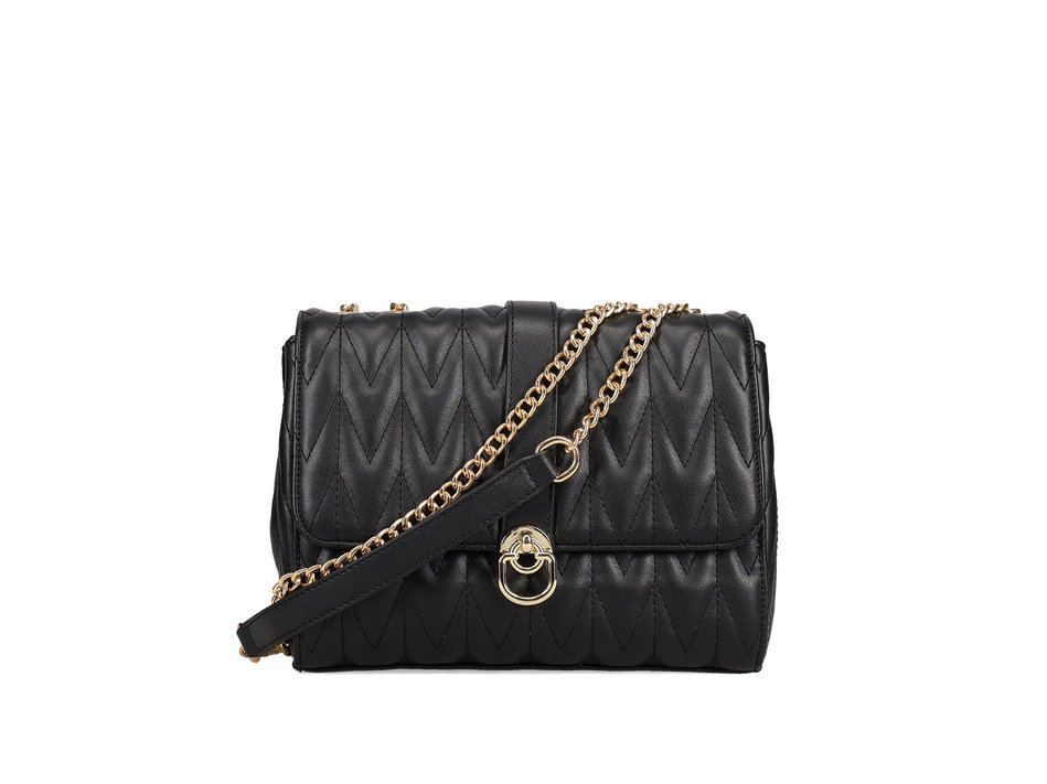 Black quilted shoulder bag