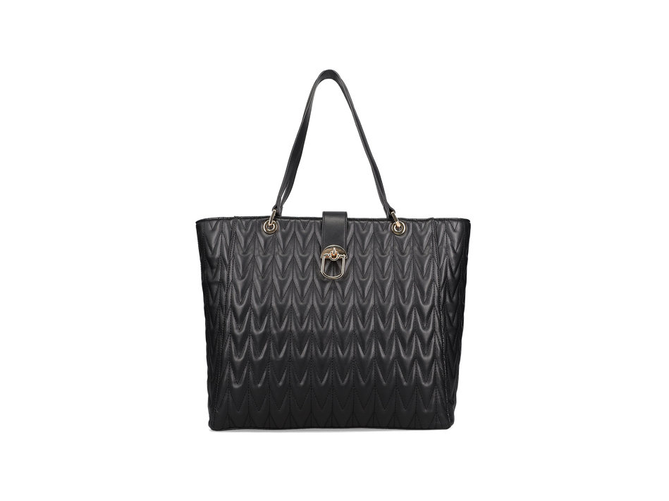 Black quilted shoulder bag