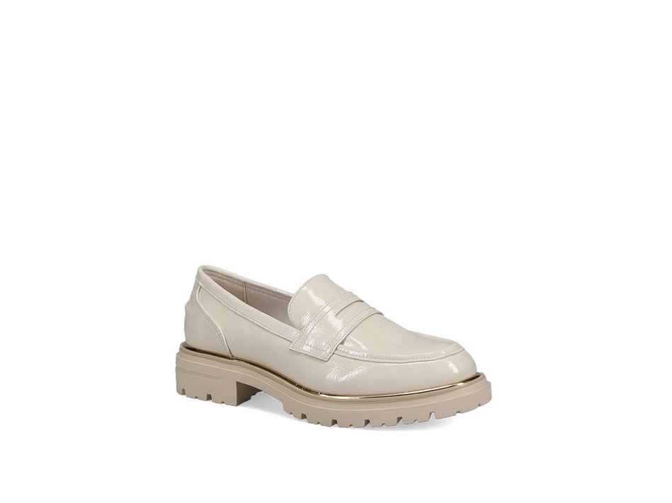 Εκρού chunky loafer