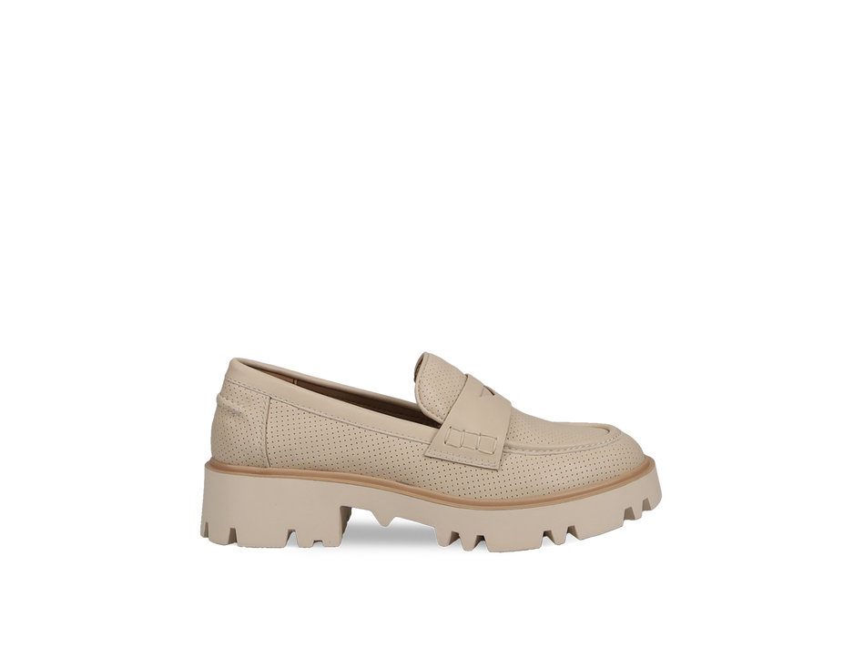 Beige chunky loafer