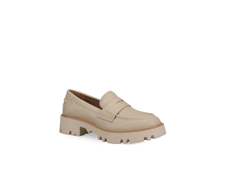 Μπεζ chunky loafer