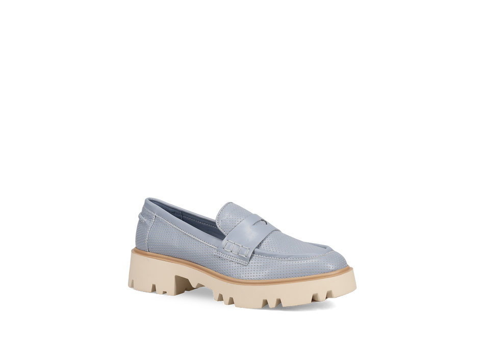 Blue chunky loafer