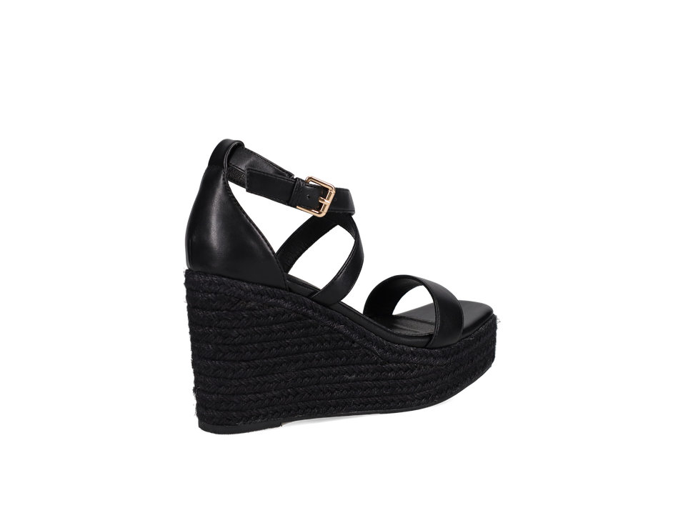 Black wedge sandal