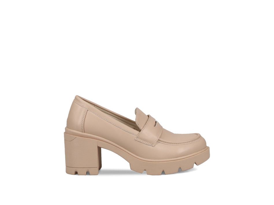 Beige chunky loafer