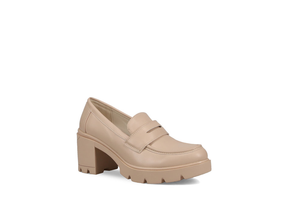 Beige chunky loafer