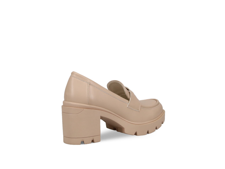 Beige chunky loafer