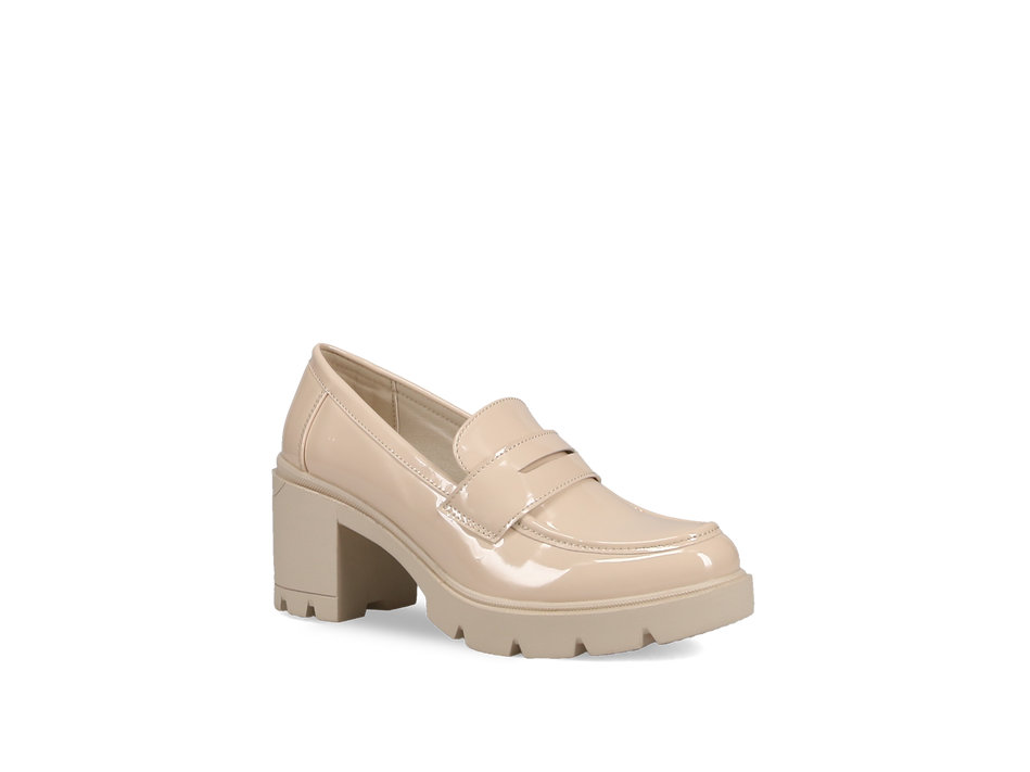 Beige chunky loafer