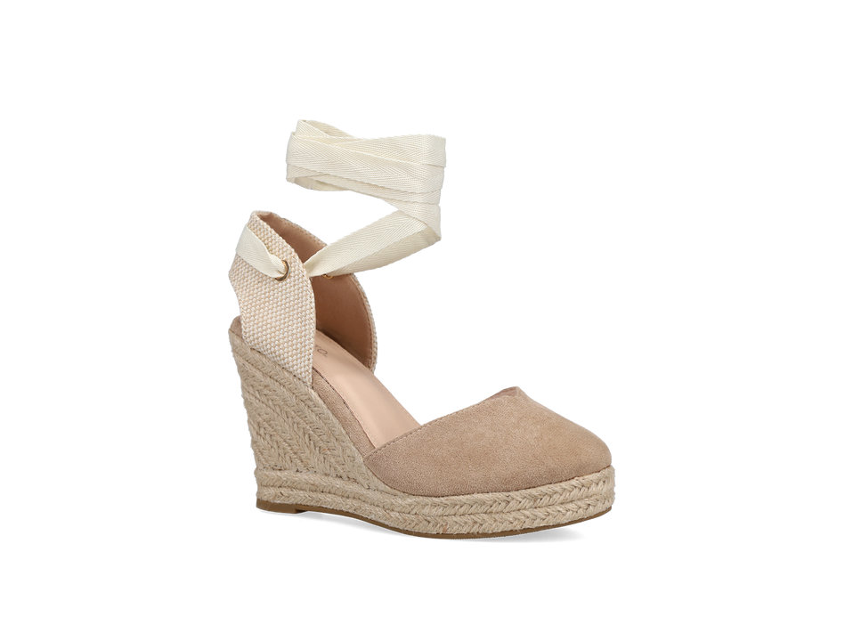 Taupe wedge espadrille