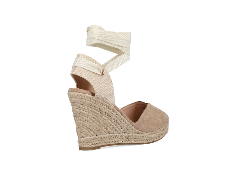 Taupe wedge espadrille