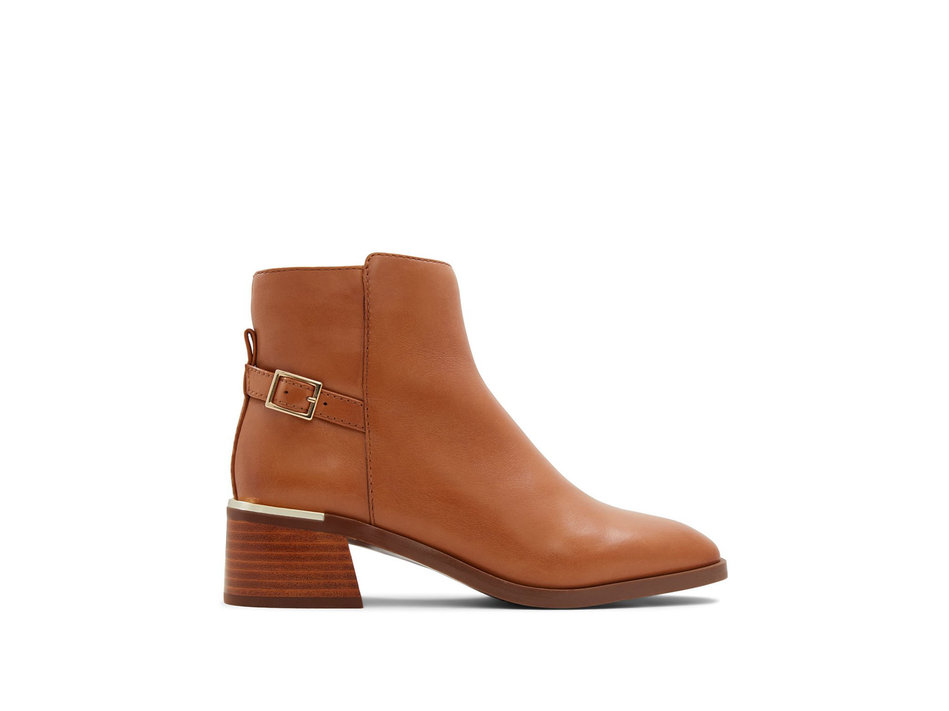 Tan leather bootie SIRAVETH