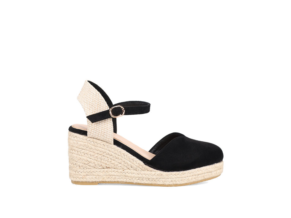 Black wedge espadrille