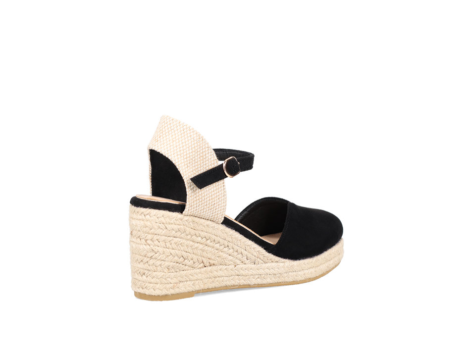 Black wedge espadrille