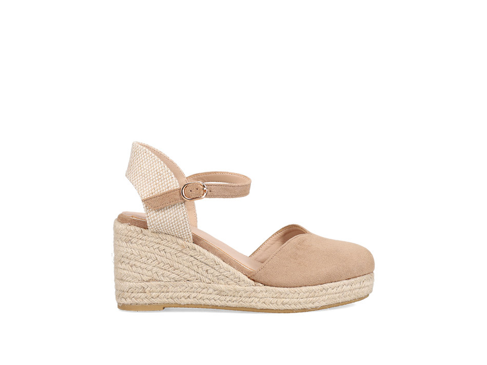 Beige wedge espadrille