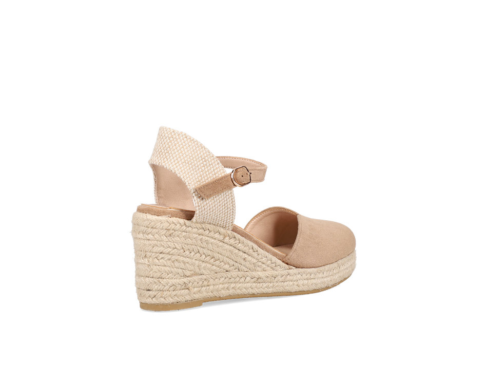 Beige wedge espadrille