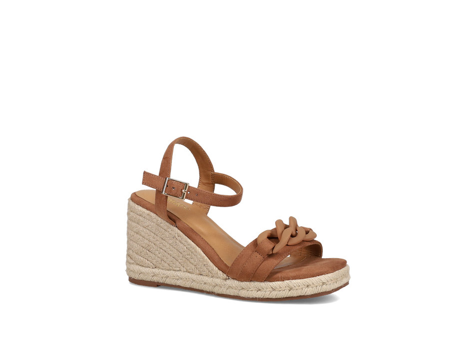 Camel wedge sandal