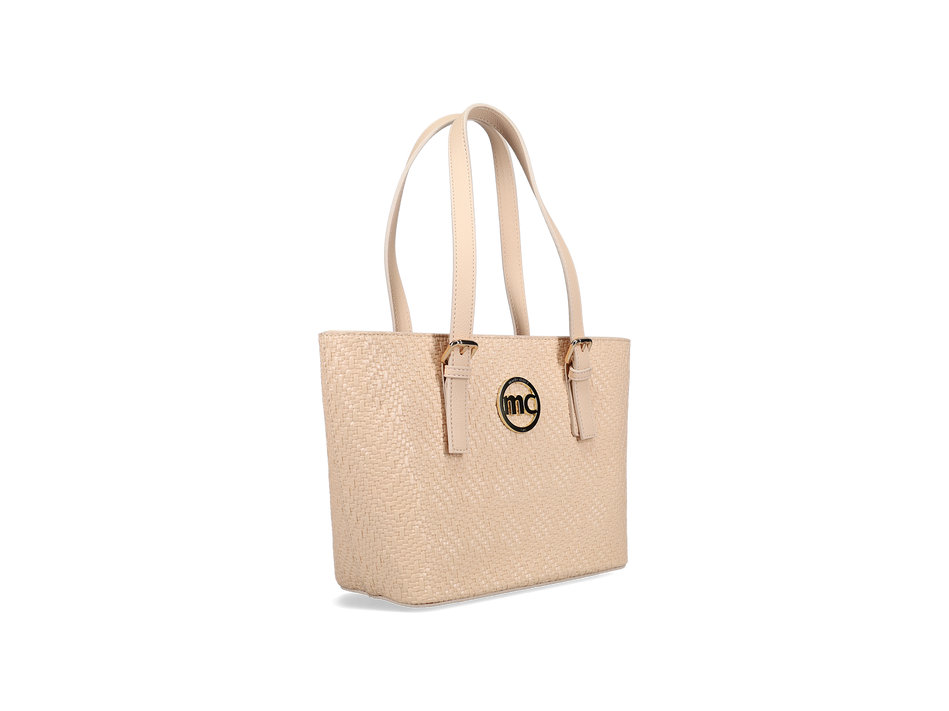 Beige shoulder bag