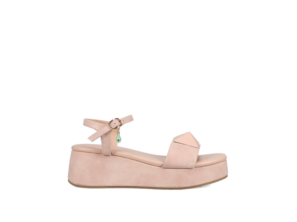 Pink wedge sandal