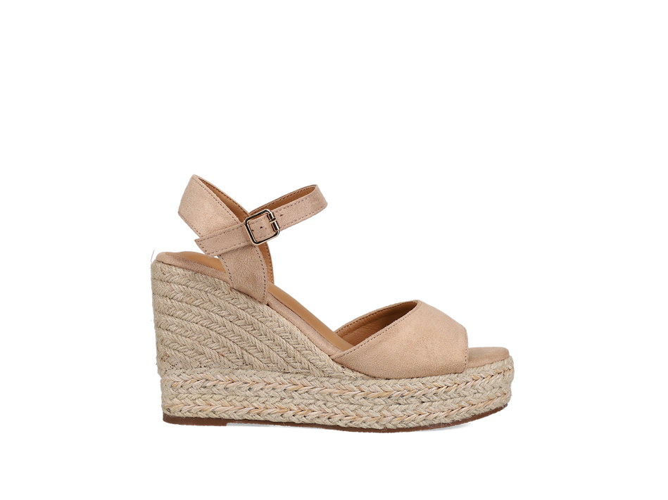 Beige wedge sandal