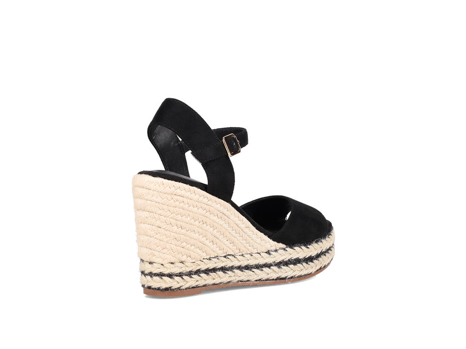 Black wedge sandal