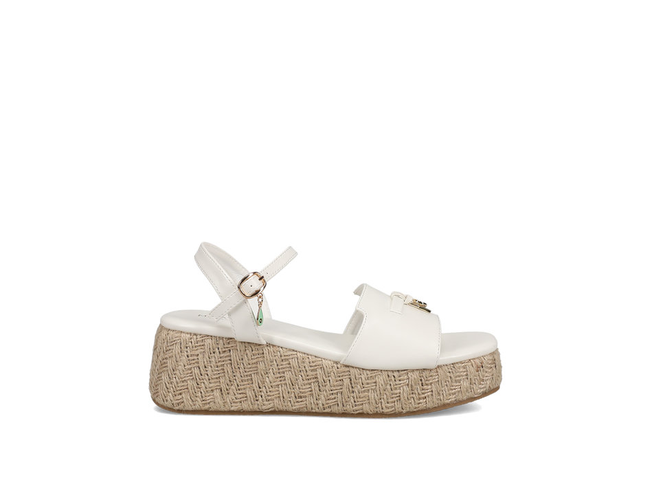 White wedge sandal