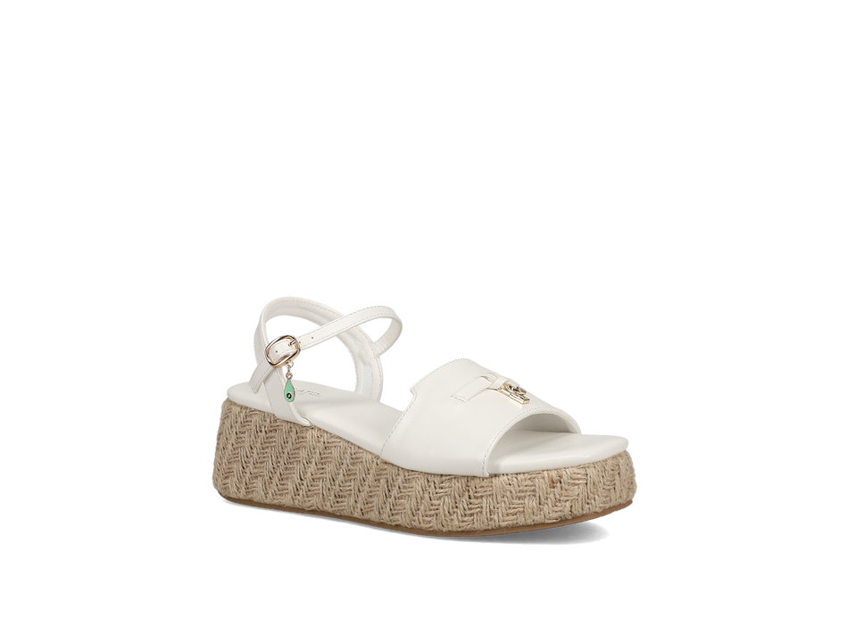 White wedge sandal