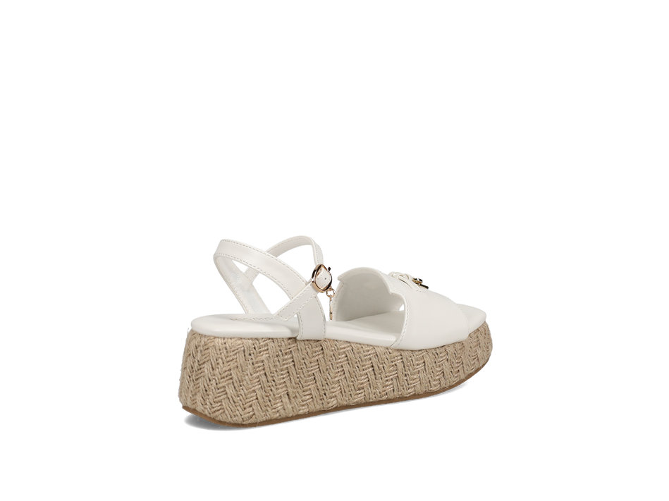 White wedge sandal