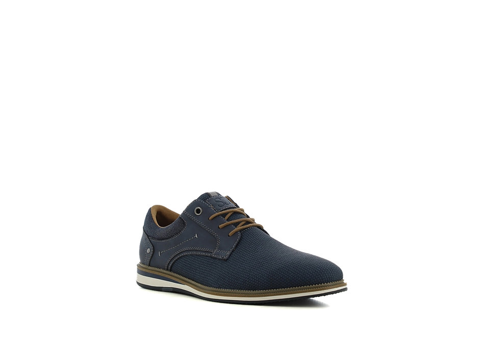 Mens dark blue Oxford shoe