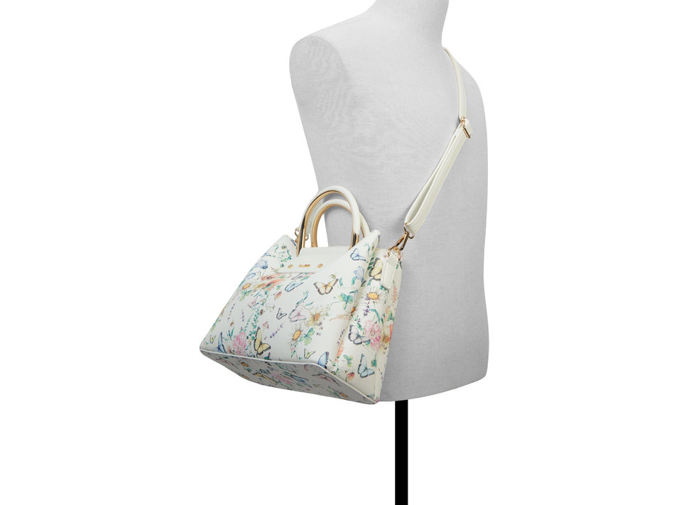 White floral handbag SLOANA