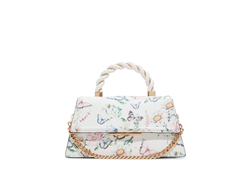 White floral handbag SIDONIE