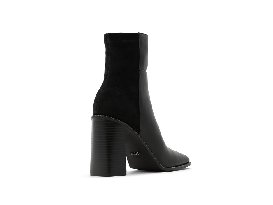 Black leather bootie LIIAM