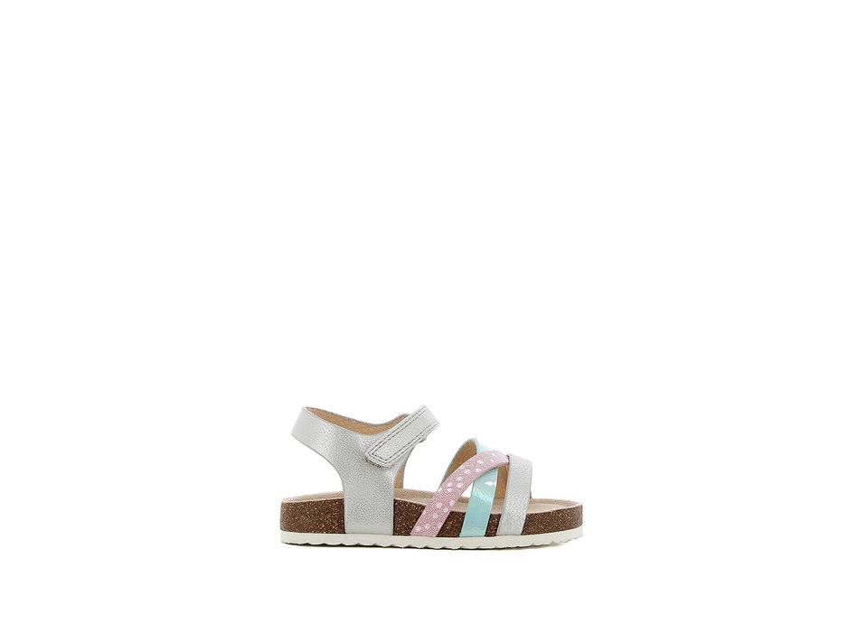 Kid''s silver foodbed sandal