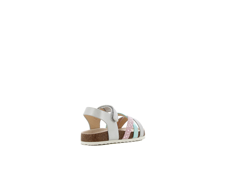 Kids silver foodbed sandal