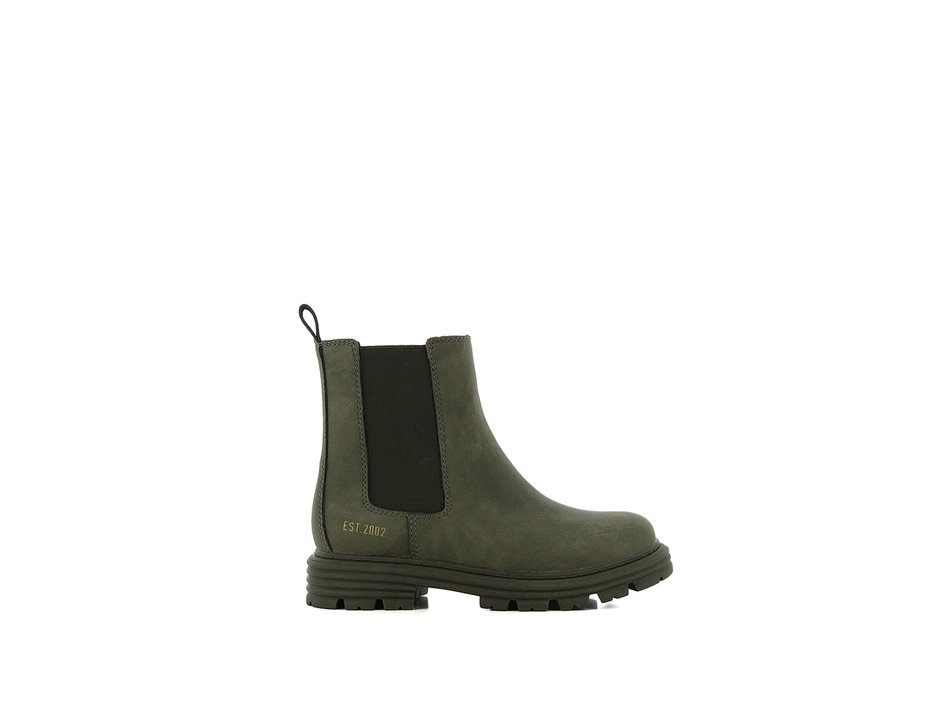 Kid''s khaki green Chelsea boot