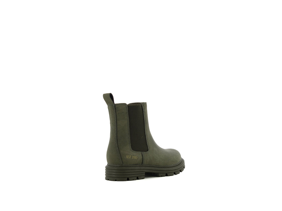 Kids khaki green Chelsea boot