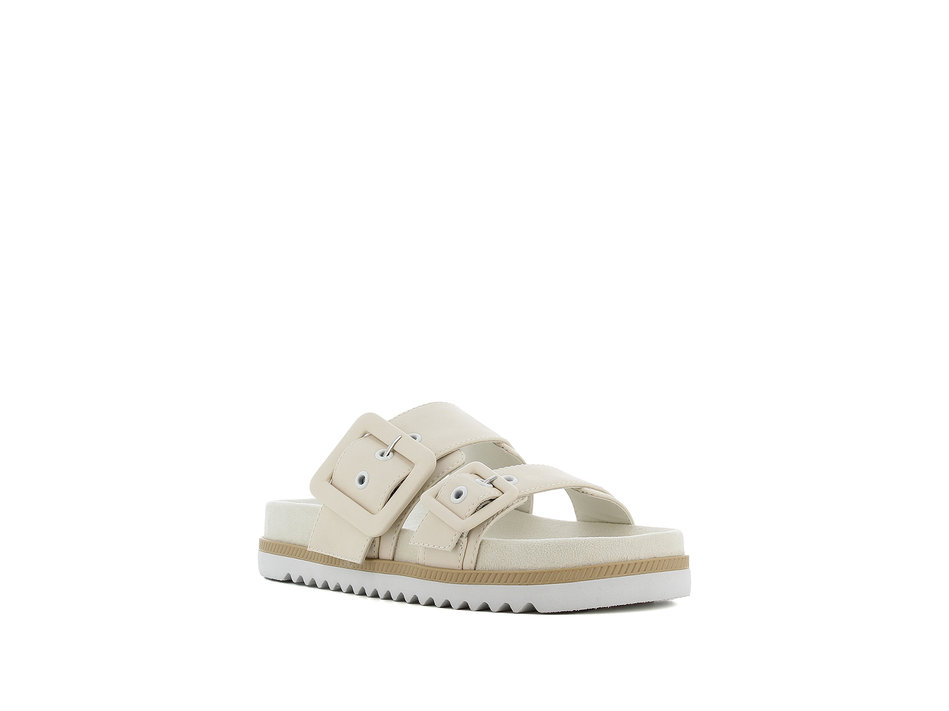 Beige footbed sandal