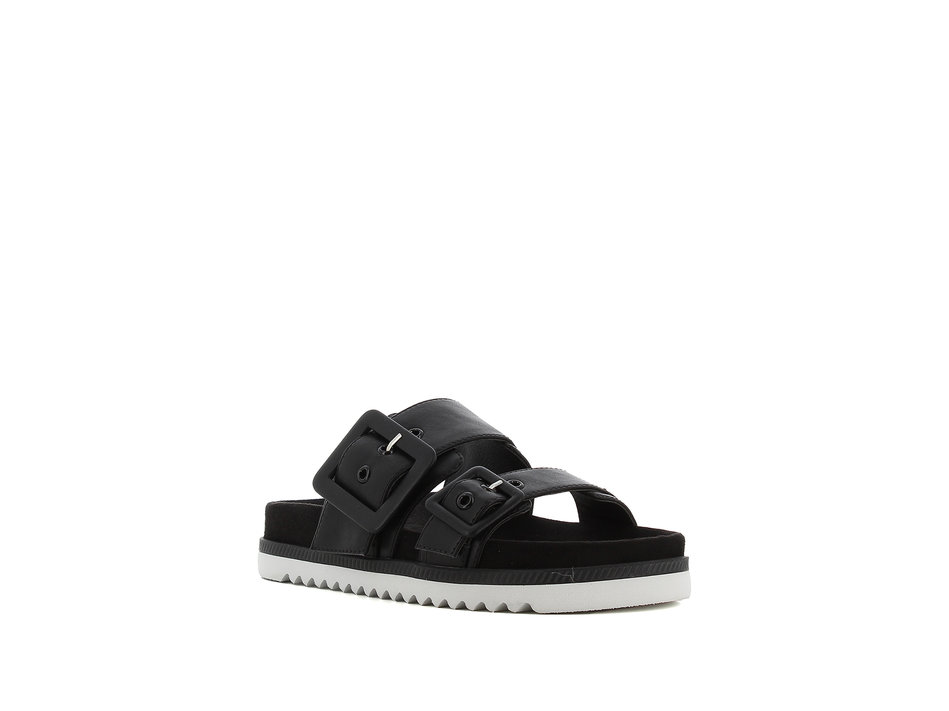 Black footbed sandal