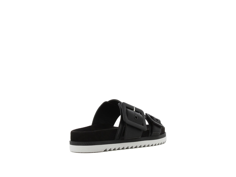 Black footbed sandal