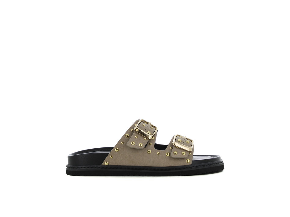 Taupe footbed sandal