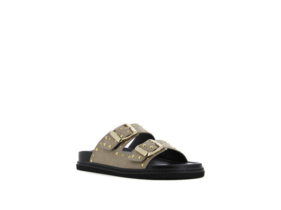 Taupe footbed sandal