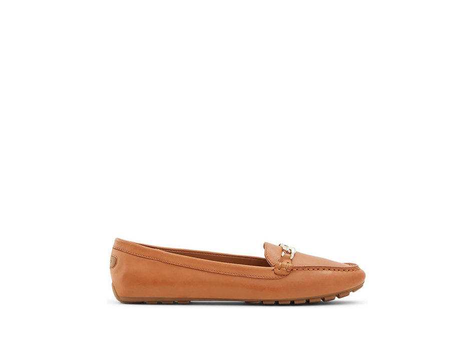 Brown leather loafer MARETTINI