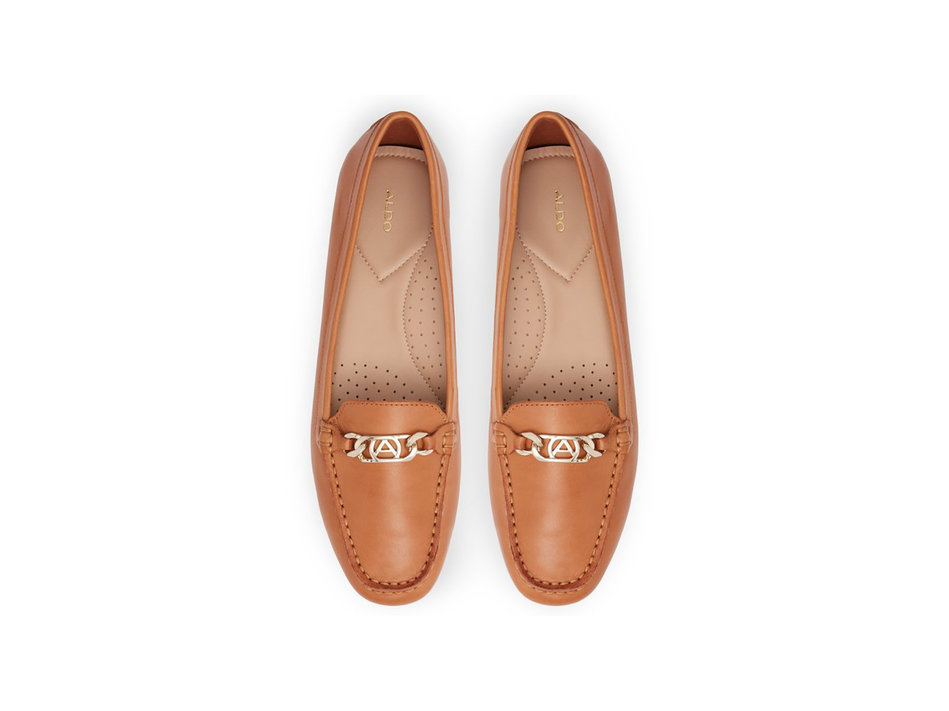 Brown leather loafer MARETTINI