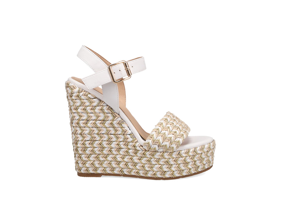 White wedge sandal