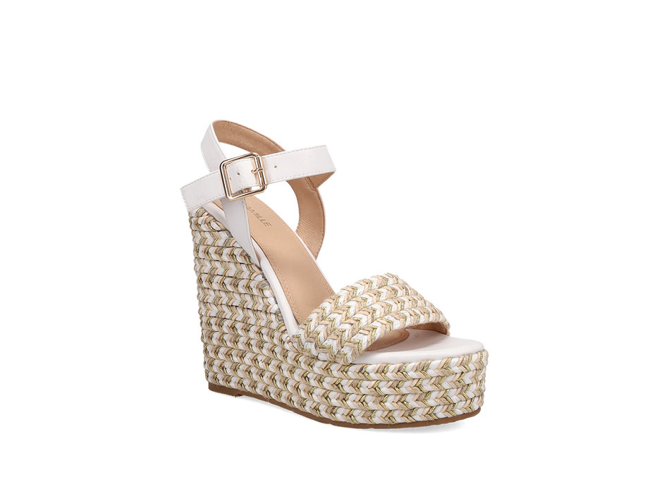 White wedge sandal