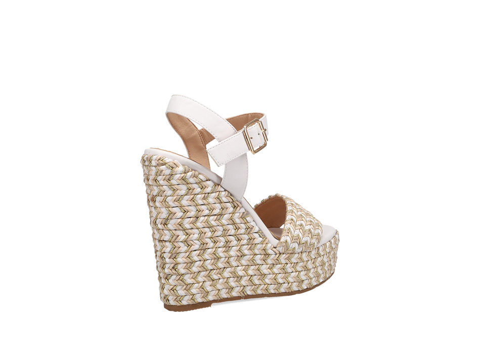 White wedge sandal