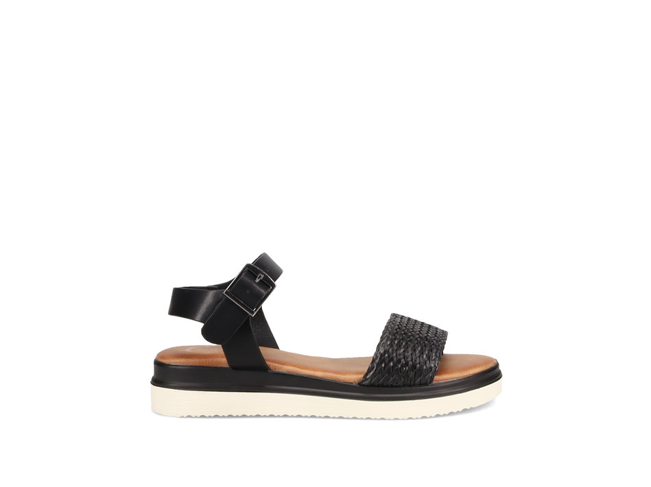 Black wedge sandal